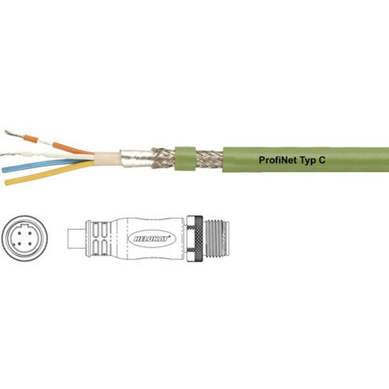 Foto van Helukabel 806485 sensor/actuator connector, geassembleerd m12 aantal polen: 4 stekker, recht 5.00 m 1 stuk(s)