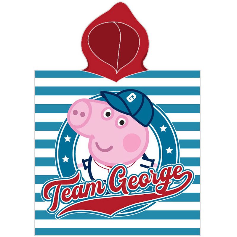 Foto van Peppa pig team george - poncho - 50 x 115 cm - multi