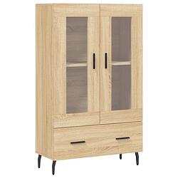 Foto van Vidaxl hoge kast 69,5x31x115 cm bewerkt hout sonoma eikenkleurig