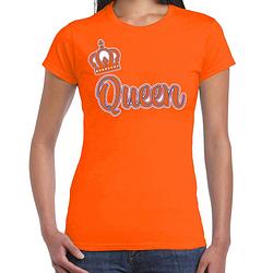 Foto van Oranje koningsdag t-shirt - queen - dames xl - feestshirts