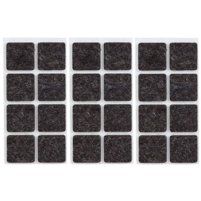 Foto van 24x zwarte meubelviltjes/antislip stickers 2,5 cm - meubelviltjes