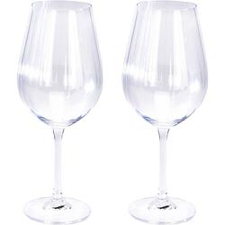 Foto van 2x witte wijnglazen 52 cl/520 ml van kristalglas - wijnglazen