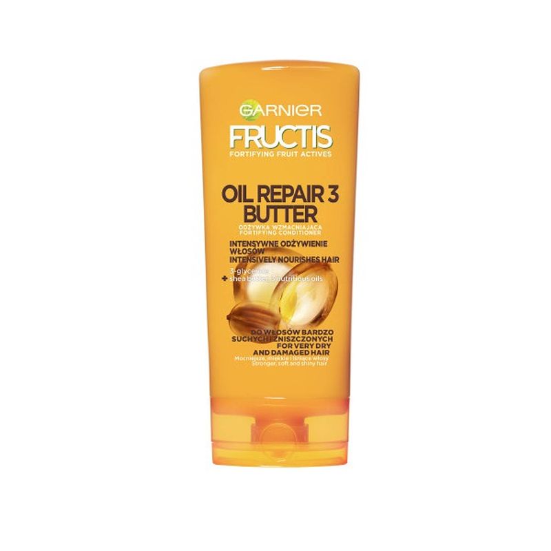 Foto van Fructis oil repair 3 butter versterkende conditioner voor zeer droog en beschadigd haar 200 ml