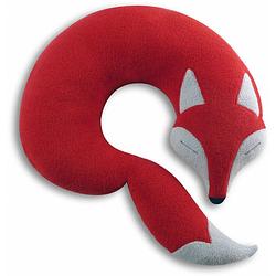 Foto van Leschi neck pillow peter the fox - red/black