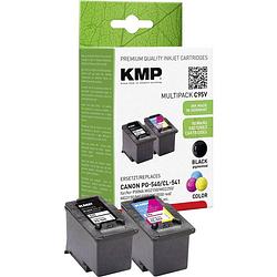 Foto van Kmp inkt vervangt canon pg-540, cl-541 compatibel combipack zwart, cyaan, magenta, geel c95v 1516,4850
