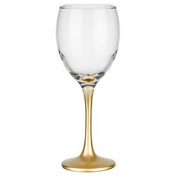 Foto van Glasmark wijnglazen - 6x - gold collection - 300 ml - glas - wijnglazen