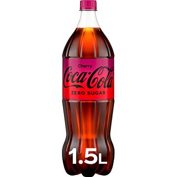 Foto van Cocacola zero sugar cherry frisdrank 1, 5l aanbieding bij jumbo | 2e halve prijs