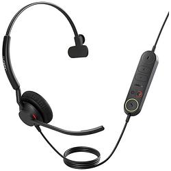 Foto van Jabra engage 40 over ear headset kabel, bluetooth telefoon mono zwart ruisonderdrukking (microfoon) volumeregeling