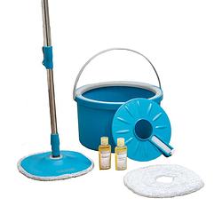 Foto van Livington clean water spin mop friswater-dweilsysteem inclusief reiniger en pads