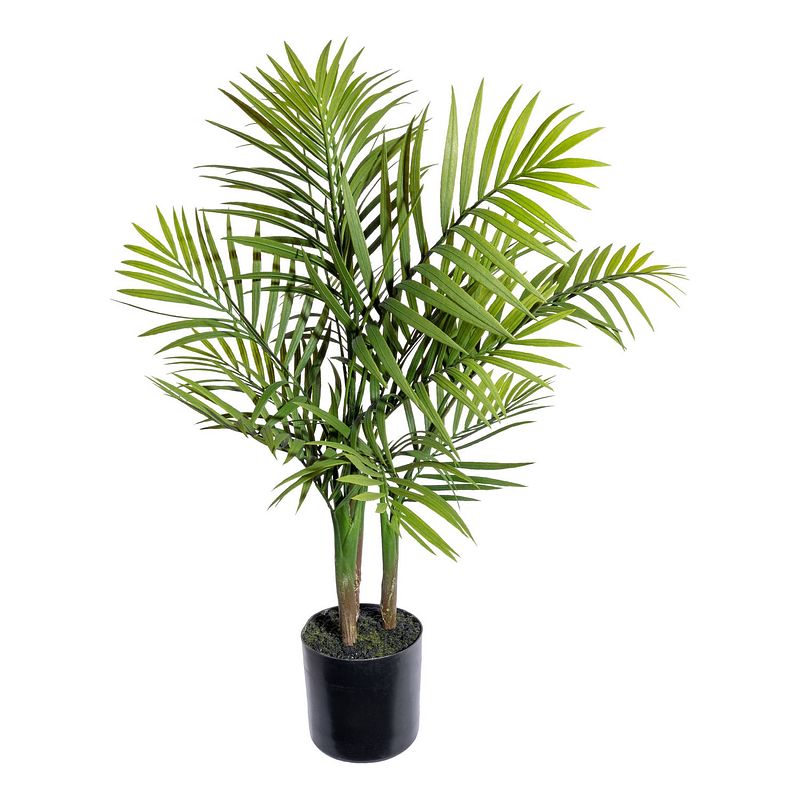 Foto van Kopu® kunstplant bergpalm 65 cm 3 stammen - in zwarte pot - nepplant