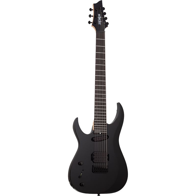 Foto van Schecter sunset-7 triad, 7-snarige elektrische gitaar, gloss black (linkshandig)