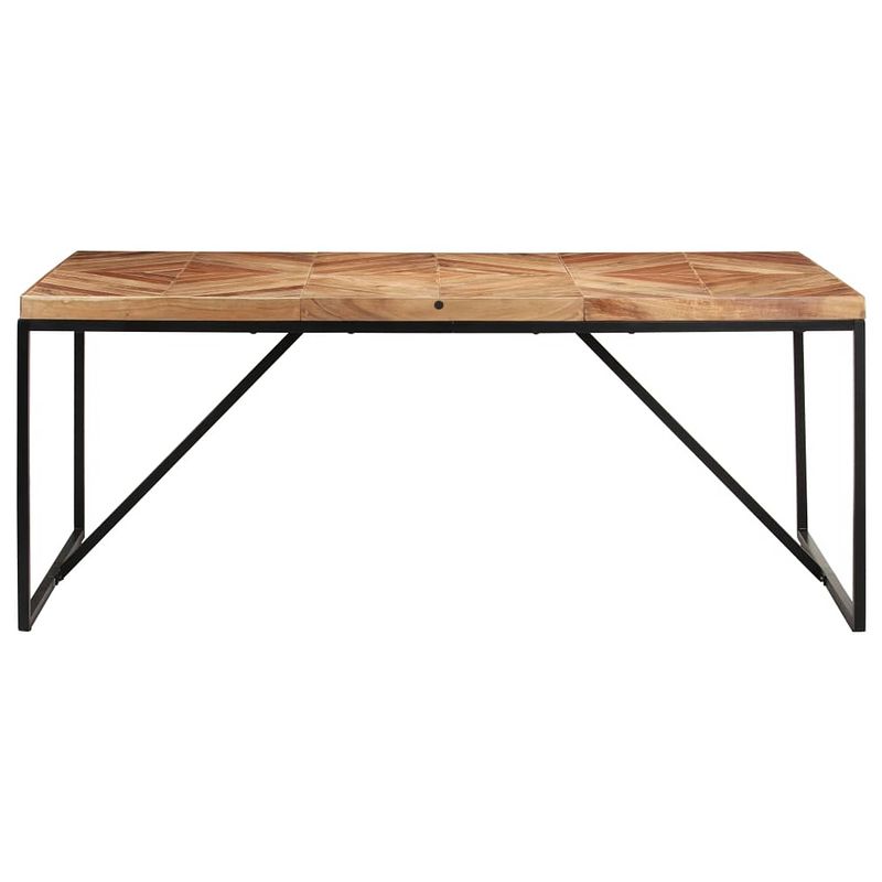 Foto van The living store eettafel - industriële houten keukentafel - massief acacia- en mangohout - 180 x 90 x 76 cm -