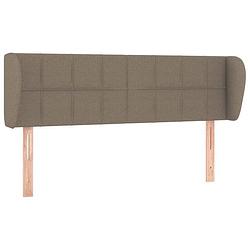 Foto van Vidaxl hoofdbord met randen 147x23x78/88 cm stof taupe