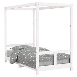 Foto van Vidaxl kinderbedframe 80x160 cm massief grenenhout wit