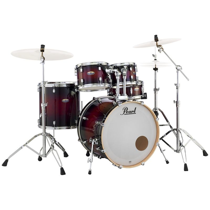 Foto van Pearl dmp925s/c261 decade maple gloss deep red burst 5 delig drumstel