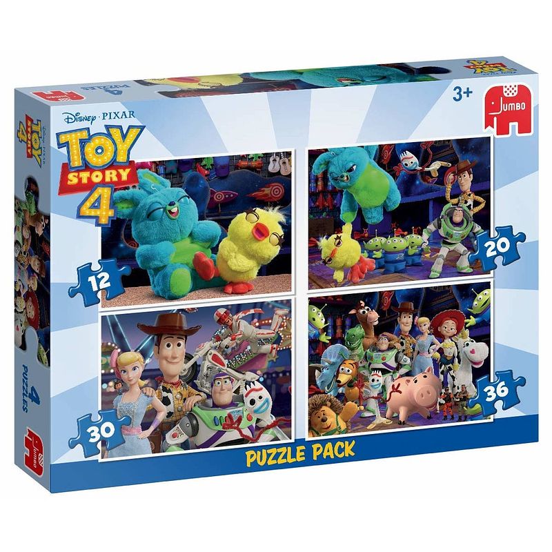 Foto van Jumbo legpuzzel 4-in-1 toy story 4 12-20-30-36 stukjes