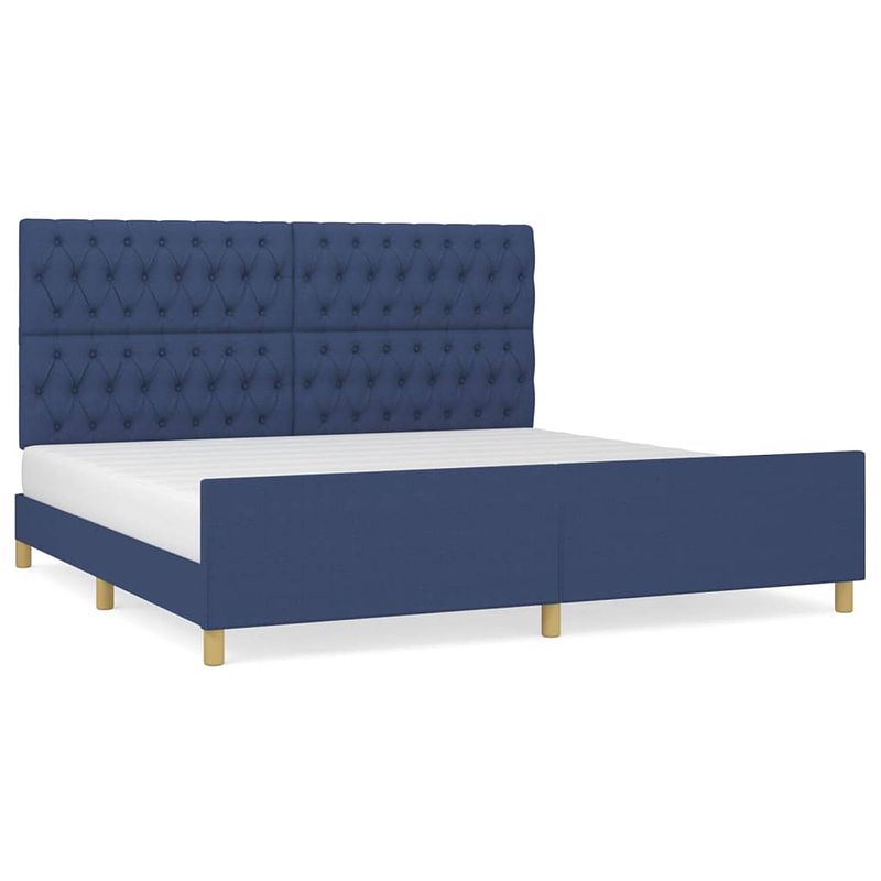 Foto van The living store bedframe 1 - bedframes - 203 x 206 x 118/128 cm - duurzaam - verstelbaar - ondersteunende poten -