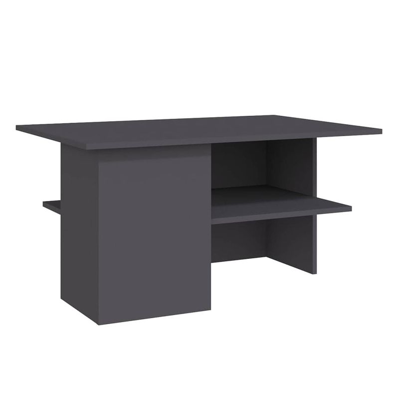 Foto van The living store woonkamertafel - grijs - 90 x 60 x 46.5 cm - opbergschap