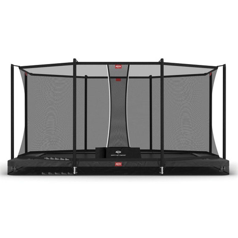 Foto van Berg trampoline ultim favorit met veiligheidsnet - safetynet comfort - inground - 410 x 250 - grijs