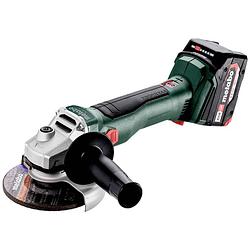 Foto van Metabo w 18 l bl 9-125 602374510 haakse accuslijper 125 mm brushless, incl. 2 accus, incl. koffer, incl. lader, incl. accessoires 18 v 4.0 ah
