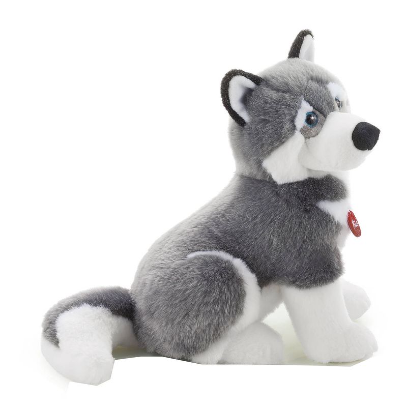 Foto van Trudi knuffel hond huskey 35 cm grijs/wit