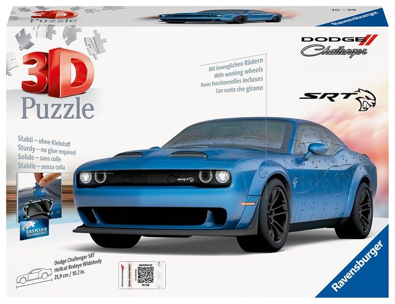 Foto van Ravensburger puzzel 3d dodge challenger hellcat