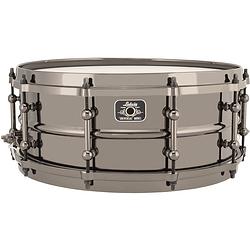 Foto van Ludwig lu5514 "black-to-black" brass 14x5.5 inch universal metal snaredrum