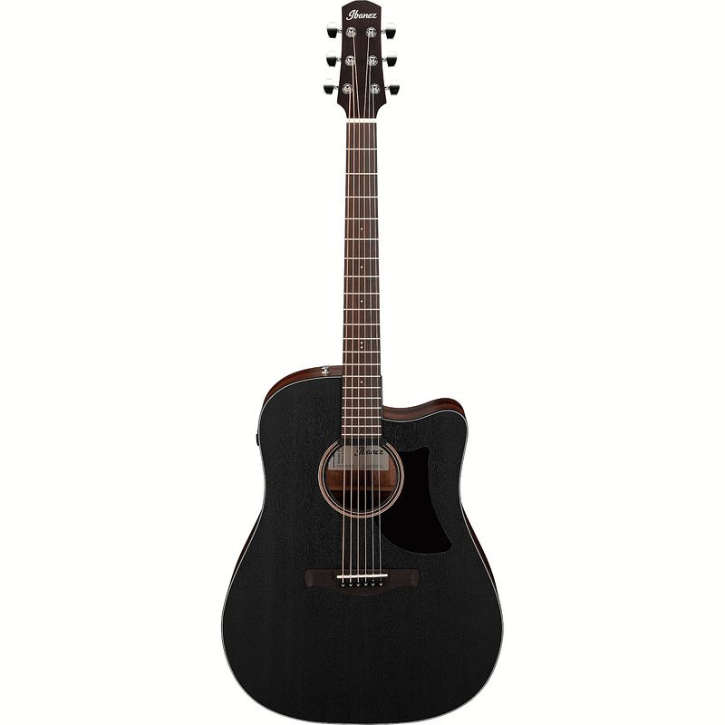 Foto van Ibanez aad190ce advanced acoustic weathered black open pore elektrisch-akoestische westerngitaar