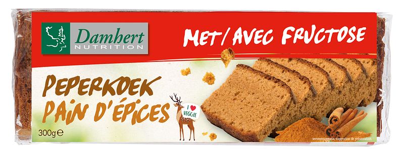 Foto van Damhert peperkoek fructose