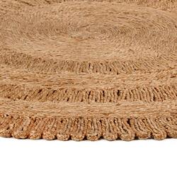 Foto van The living store tapijt natural fiber - 90 cm - gevlochten jute