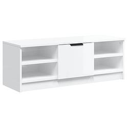 Foto van The living store klassieke tv-kast - 102 x 35.5 x 36.5 cm - hoogglans wit