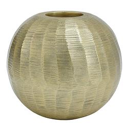 Foto van Ptmd kikie gold aluminium candle holder sphere m