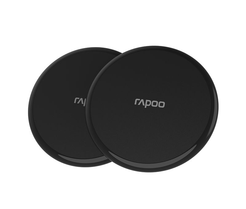 Foto van Rapoo xc105 wirless qi charging base, set of 2 oplader zwart