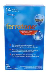 Foto van Ferrotone bronwater ijzersupplement 14x20ml