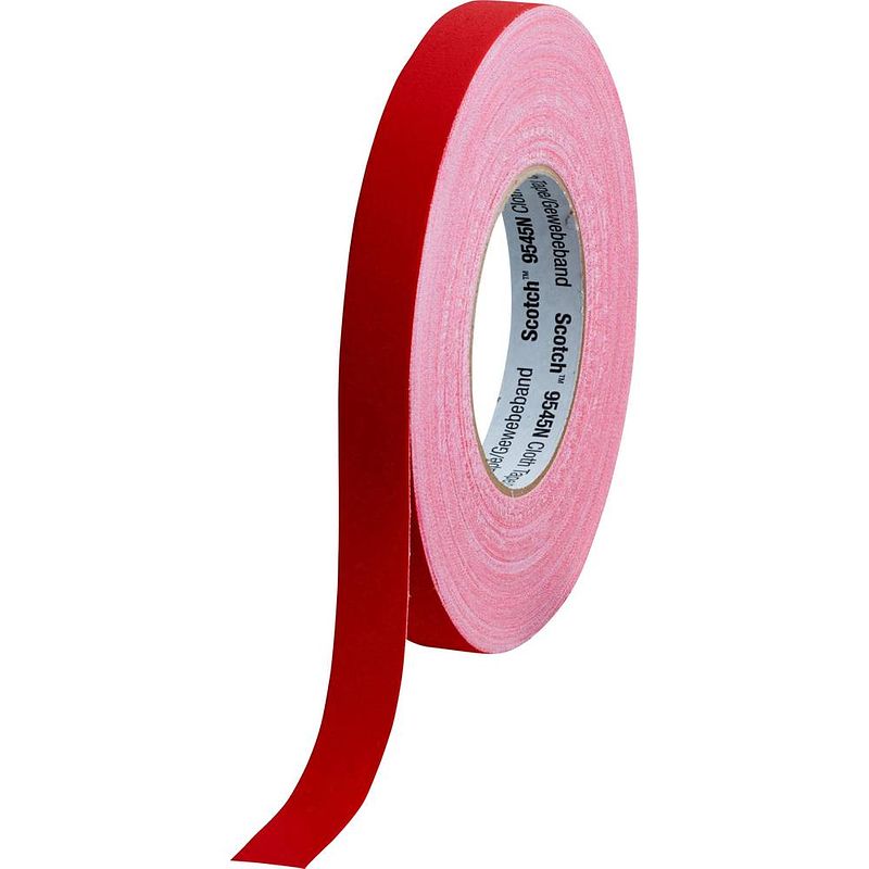 Foto van 3m 3m 9545nr19 textieltape scotch rood (l x b) 50 m x 19 mm 1 stuk(s)