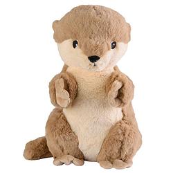 Foto van Bruin/beige otter heatpack/coldpack knuffels 28 cm knuffeldieren - opwarmknuffels