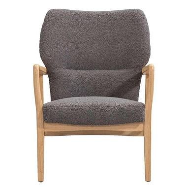 Foto van Fauteuil mila - stof - antraciet - leen bakker