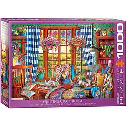Foto van Eurographics puzzel patchwork craft room - 1000 stukjes
