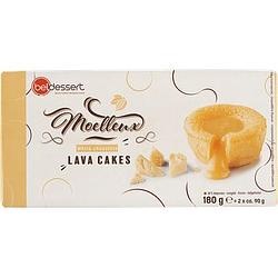 Foto van Beldessert moelleux lava cakes met witte chocolade 180g bij jumbo