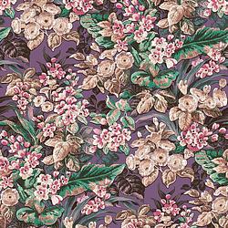 Foto van Dutch wallcoverings behang floral paars
