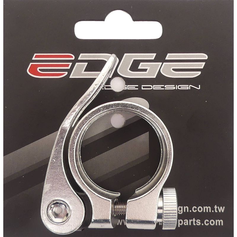 Foto van Zadelpenklem edge ø31.8 aluminium met snelspanner - zilver