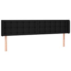 Foto van The living store hoofdbord - bedaccessoire - 183x16x78/88 cm - zwart