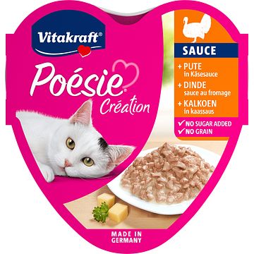 Foto van Vitakraft poesie sauce kalkoen in kaassaus 85g bij jumbo