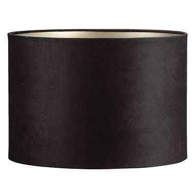 Foto van Kap cilinder - zwart velours - ø30x21 cm - leen bakker