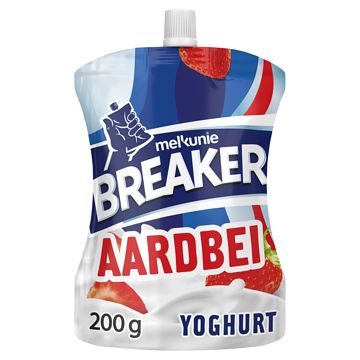 Foto van Melkunie breaker original yoghurt aardbei 200g bij jumbo