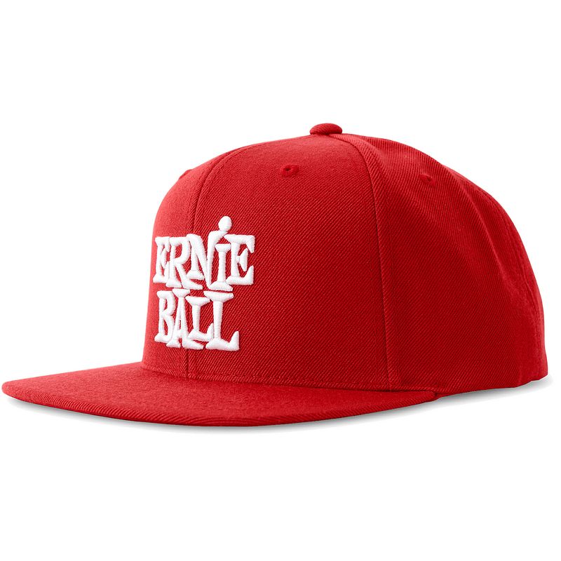 Foto van Ernie ball 4155 logo hat red pet met geborduurd logo rood