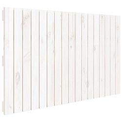 Foto van The living store wandhoofdbord grenenhout - wit - 108 x 3 x 60 cm - klassiek design