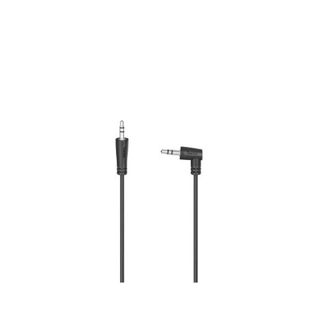 Foto van Hama audiokabel, 3,5mm jack 90 graden - 3,5mm jack, stereo, 1,5 m mini jack kabel