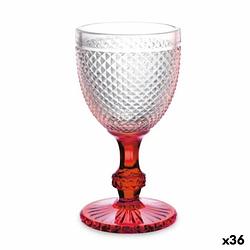 Foto van Wijnglas rood transparant glas 330 ml (36 stuks)
