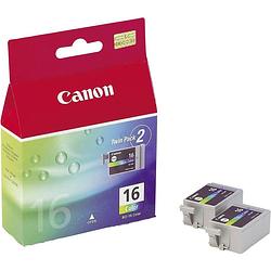 Foto van Canon cartridge bci-16 c origineel cyaan, magenta, geel 9818a002 cartridge